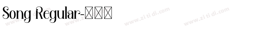 Song Regular字体转换 Song Regular字体转换
